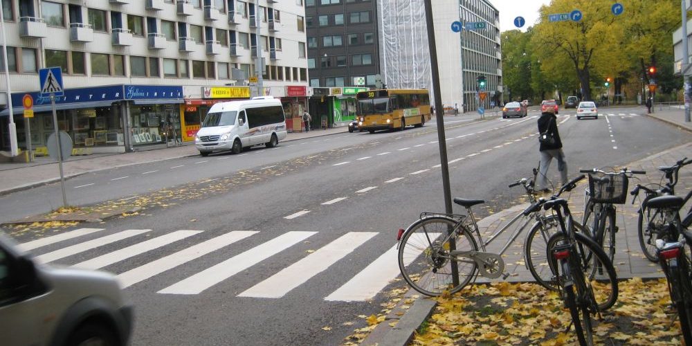 Пешеходный переход в Финляндии