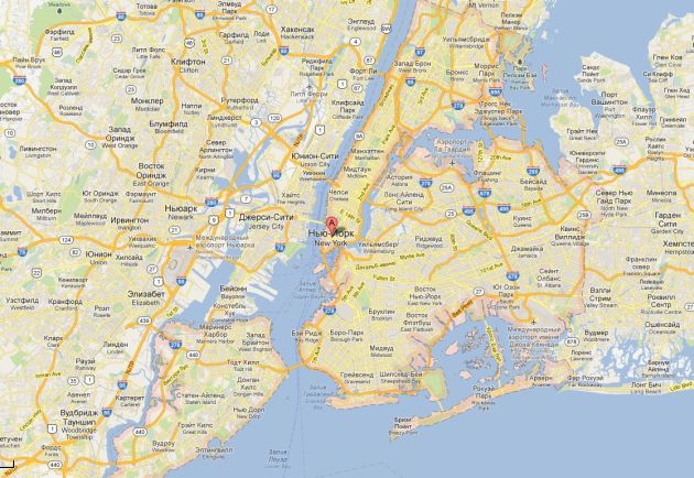 Карта Нью-Йорка